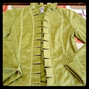 Chico's Jacket Ruffle Detail